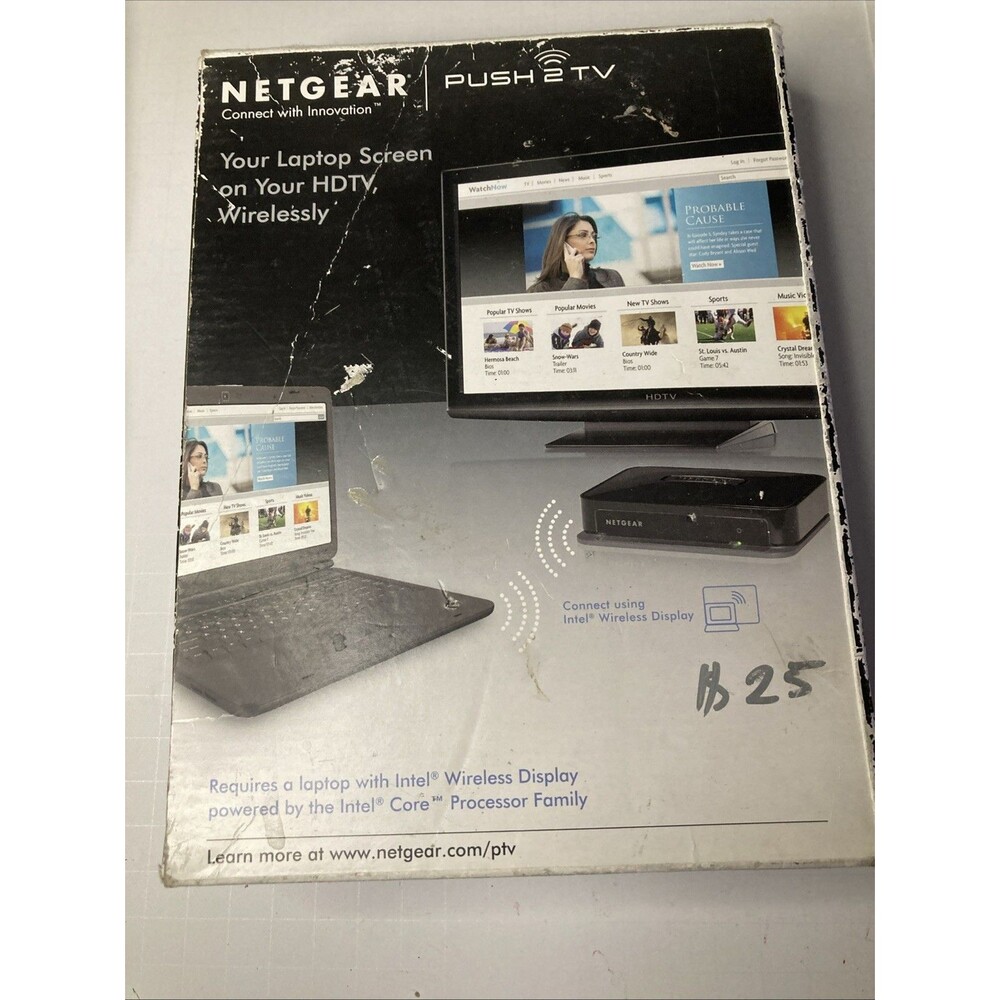 Netgear PUSH2TV PTV1000 TV Adapter for Intel Wireless Display Laptop to HDTV